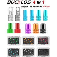 AliExpress BUCKLOS F/V To A/V Valve Adapter Aluminum Alloy Converter Presta Valves To Schrader Valves Durable Bicycle Tire Valve Cap
