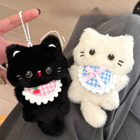 1/2 Pcs Cute Plush Kitten Squeezing Pouch Pendant Backpack Keychain Pendant Couple Gift Pendant