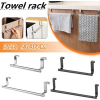 Towel Rack Over Door Towel Bar Hanging Holder Stainless Steel Kitchen Cabinet Bathroom Towel Rag Rack Home Organizer Hanger