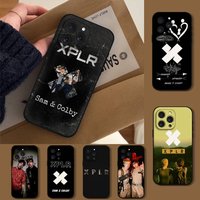 S-Sam And Colby XPLR Phone Case For IPhone 1716 15 14 13 Pro Max 11 12 Mini X Xs XR Black Silicone Cover