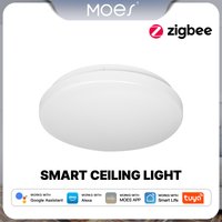 MOES Tuya Zigbee Smart Ceiling LED Light Ambient Lamp Color Temp Tunable RGB Dimming App Voice Control WorkWith Alexa GoogleHome