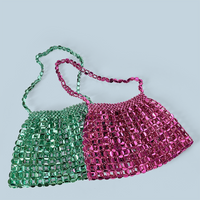 2024 New Fashionable bling Sparkling Handmade Beaded Melon Seed Bag Handheld Single Shoulder Casual Bag
