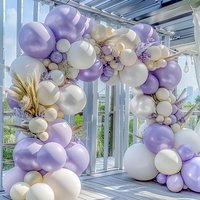 102PCS Latex Balloon Purple White Valentine's Day DIY Decoration Set Wedding Birthday Graduation Anniversary Carnival New Year