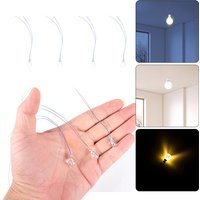 Miniature Dollhouse Decor Lighting, 1:87 Scale Warm White Street Light; Model LED Wall and Ceiling Lamp Posts