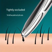 Golden Silvery Men's Beard Stainless Steel Clip Round Mouth Beard Plucking Tool High-Precision Small Tweezers Eyebrow Clip