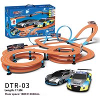Railway Track Toy Car Double Remote Control Car Racing Track Toy Autorama Circuit Voiture Electric Railway Slot Race Car Kid Toy