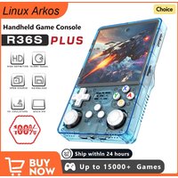 R36S R36Plus Retro Handheld Game Console Linux 64-bit System 4" IPS Screen RK3326 Portable Pocket Video Player For Birthday Gift