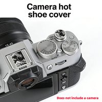 1 set Metal Camera Hot Shoe Cover + Shutter Release Button Protective Cap for Canon Nikon Z30 Sony Fuji XT5 XS20 XT100 Cameras