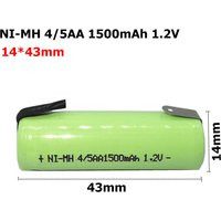 1-2Pcs Ni-MH 4/5AA 1.2V 1500mAh Battery For Braun Oral B Electric Toothbrush Professional Care Pro TriZone Type 3728 3754 3756