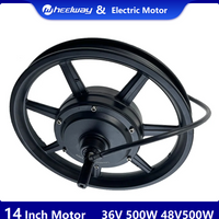 Brushless DC Hub Motor for Electric Takeaway Delivery Scooter Electric Vehicle Motor, 14 inch, 36V, 48V, 500W