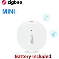 Smart ZigBee Temperature And Humidity Sensor Battery Powered Indoor Mini Hygrometer Work With Alexa Google Home