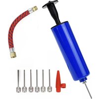 One Set Ball Pump Set Hand Pump Inflator Portable Ball Inflating Pump Tools with Air Hose