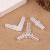 10Pcs Aquarium Airline Tubing Connectors Plastic Valve Joints Fish Tank Transparent Air Tube Adapters Designed