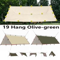 19 hanging points, multi style tents, waterproof cloth, outdoor hiking, waterproof camping, sunshade, sun protection
