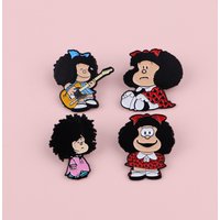 Classic Cartoon Girl Enamel Pins Manga Lapel Pins Cute Metal Badges for Backpacks Unique Gift for Friends Clothing Accessories