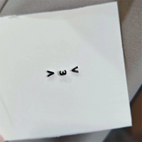 Cute Emotion Symbol Ear Studs Fashionable Minimalist Triangular Shape Jewelry Compact Stylish Trendy Accessory for Women