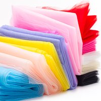 Fabric Gauze Tulle Lace Bright Silk Soft Mesh 150cm Width with Pearlescent for DIY Wedding Dress & Headdress Costume Home Supply