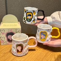 380ml Ceramic Art Coffee Mug European Famous Painting Theme Mug Renaissance Creative Ceramic Funny Cup For Tea Milk Water