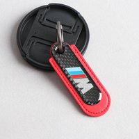 Car Carbon Fiber Style Keychain Microfiber Leather Key Chain For BMW M Power M2 M3 M4 M5 M6 M7 E46 E90 E61 E53 E21 F30 F45 F15