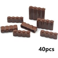 MOC 30136 Brick Modified 1 x 2 Log For Waved Building Blocks Parts Special DIY Educational Creative gift Toys