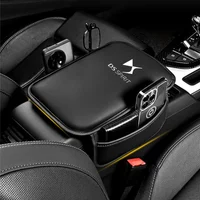 Car Armrest Box Pad Leather Cushion Storage Pocket Elbow Height Support Styling Accessories For DS SPIRIT DS3 DS4 DS5 DS6 DS7