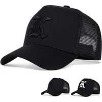 Unisex LK Letter Embroidery Baseball Net Caps Outdoor Adjustable Spring and Summer Casual Sunscreen Hat Sports Cap