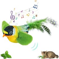 Cat Teaser Toy Emulates The Sound Bird Amuse The Cat Self-hilarity Relieve Boredom Elastic Rope Resist Scratching And Biting New