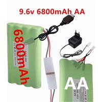 NI-MH 9.6V 6800mah AA rechargeable Battery for RC car Trains Trucks Tanks boats Electric toys spare battery