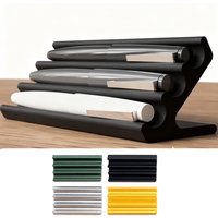 3-Tier Pen Holder 3D Printed Pen Holder Black Silver 3 Lays Penholder Desktop Ornament Gift Desk Storage Stationery Storage