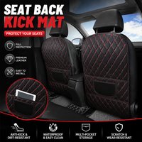 New PU Leather Car Seat Back Anti-Kick Mat Anti-Dirty Protector Cover For Kids Universal Sedan SUV Pickup Interior Accessories