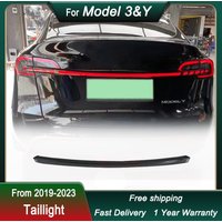 Hot Car Through Tail Lights For Tesla Model 3 Model Y 19-24 new style LED Rear Brake Lights Starlink Cross Taillight Accembly