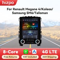 Hizpo auto android für renault megane 4 radio samsung koleos sm6 talisman 2017-2019 für tesla style 4g wifi gps navi multimedia