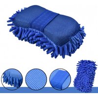 3 Pcs/1 Pc Car Wash Gloves Kit Chenille Microfiber Double Sided Scratch Free Sponge Pad Auto Detailing Cleaning Tools