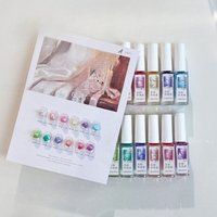 12 Color New Nail Art Pearl Halo Dye Rapid Liquid Special Adjustment Metal Silver Pearl Gradient Painting Adhesive