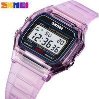SKMEI 2056 Fashion Student Digital Watches Transparent Case Outdoor Sports Luminous Calendar Men Ladies Electronic Watch