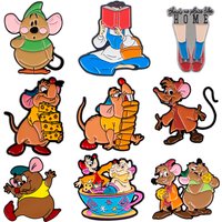 Cute Animal Enamel Pin Cartoon Mouse Brooch For Coat Women's Brooches Fashion Lapel Badges Jewelry Gift for Friends