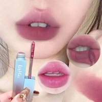 Grape Purple Liquid Lipstick Sparkle Pink Matte Velvet Lip Stain Moisturizing Waterproof Durable Lip Mud Non-stick Cup Makeup