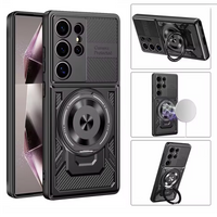 Magnetic Holder Ring Shockproof Armor Phone Case For Samsung Galaxy S26 Ultra S 26 Plus 5G For Magsafe Wireless Charging Cover
