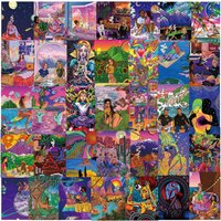 50Pcs Cool Smoking Art Girl Stickers Weed Stoner DIY Sticker Scrapbooking Phone Luggage Skateboard Decorative Waterproof Decal