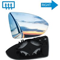 For VW Golf MK7 2012-19 Right Wing Mirror Glass Heated Convex Upper
