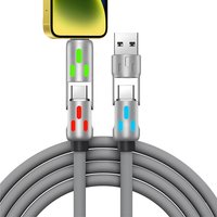 4-IN-1 240W USB Type C To USB C Cable PD Fast Charger Wire For iPhone 17 Pro Max 11 iPad Xiaomi Samsung Tablet 1M Data Cord