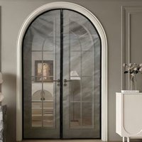 Arched Door Mosquito Screen, Black Magnetic Mesh Door Curtain, Auto Closing Anti Insect Fly Screen Mosquitera Puerta Magnetica