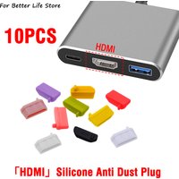 10pcs/Set Soft Silicone Anti Dust Plug Universal Dustproof USB Female Jack Port HDMI-Compatible Interface Cover For Laptop PC