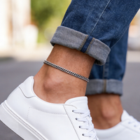 Minimalist Stainless Steel Anklet Bracelet for Men Women Waterproof Adjustable Chain Anklets Fashion Classic Foot Jewelry Gifts