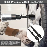 1 pair Pneumatic Bolt Breaker with 37315 3/8" and 37316 1/2" for 32029 Tire Kit Fits Removing Stubborn Fasteners Torx Bolts Nuts