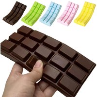 PU Soft Simulated Chocolate Squeeze Toy - Slow Rebound Stress Reliever for Office, Hand Relaxation, Desk Decor Gift