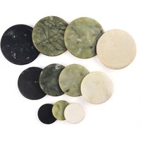 1pc Glue Pallet Eyelashes Extensions White Green Jade Stone Reusable False Eye Lashes Adhesive Pallet Pad Holder Makeup Tools
