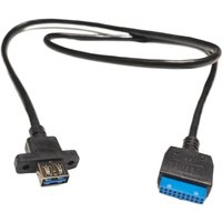 19Pin To USB 3.0 Screws Panel Mount Computer Host Case Motherboard Data Extension Cable 83cm