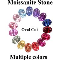 Moissanite Stone Oval Cut Oval Cut VVS1 Combination Chain with Certificate for Advanced Jewelry Making Materials