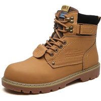 New Men'S Boots, High-Top Motorcycle Riding Boots, Fashionable Leather Shoes Casual Sports Shoes, Men'S Waterproof Hiking Boots